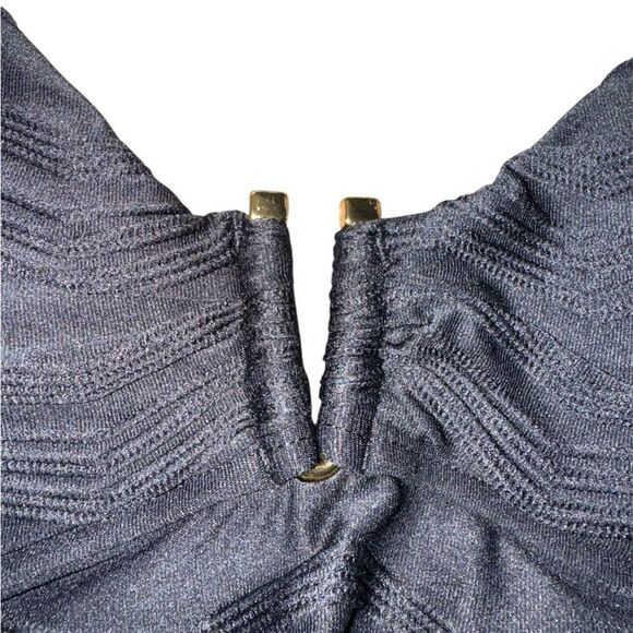 La Blanca NWT Textured Halter Tankini Black Size 4 - Picture 3 of 4